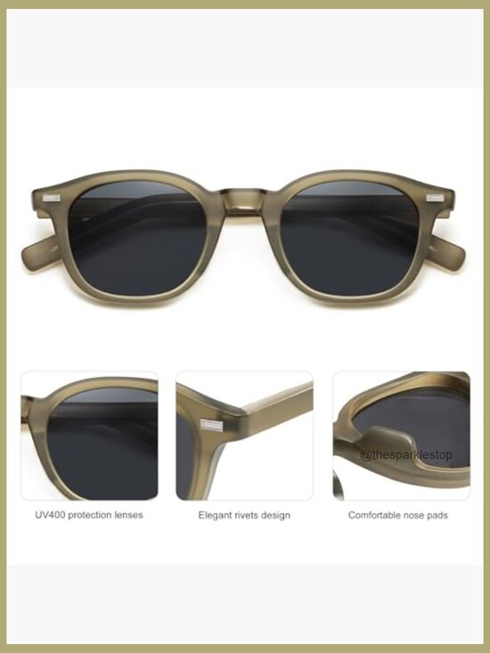 Retro Square Sunglasses UV400 Protection Unisex Vintage Shades main image 7